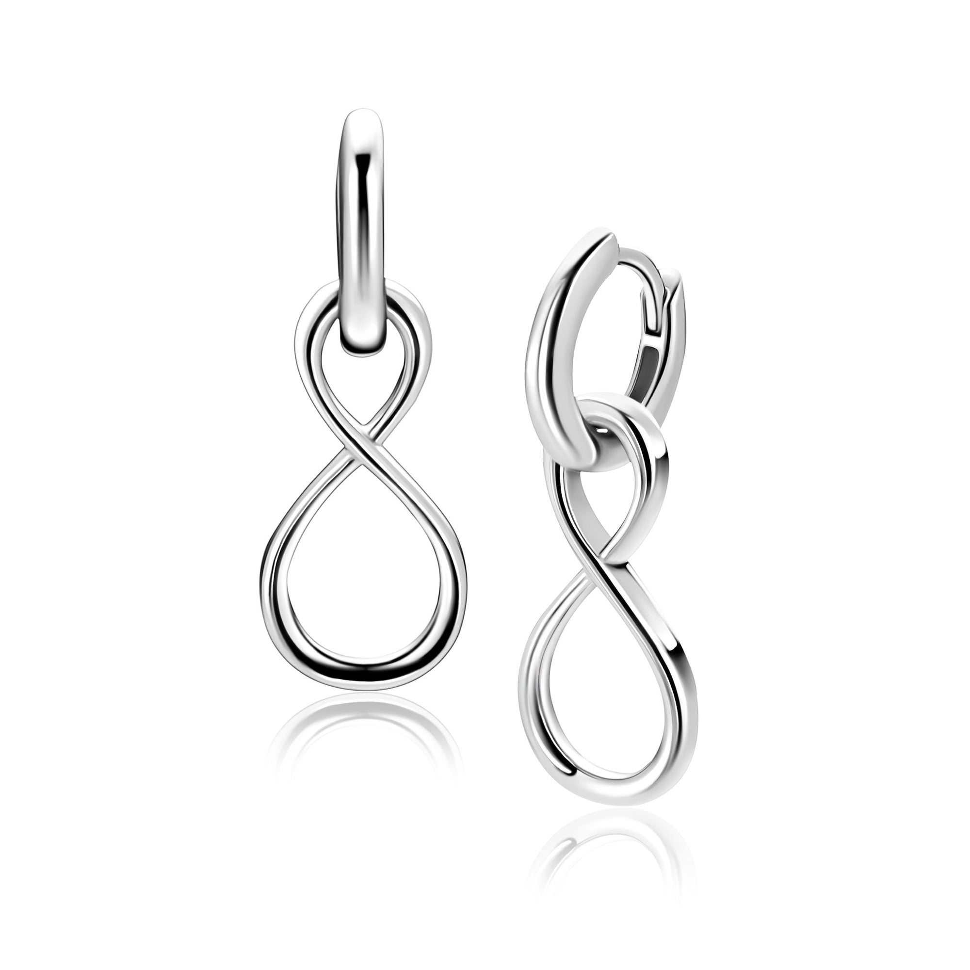ZINZI zilveren oorbedels infinity 20mm ZICH2717 (zonder oorringen) - PansiteNederland.nl