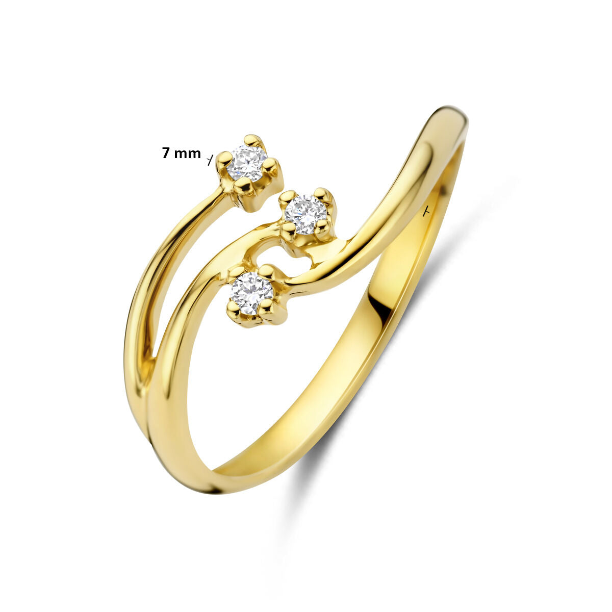 Fantasy Collection Ring lab grown diamant 0.06ct g vs 14K geelgoud