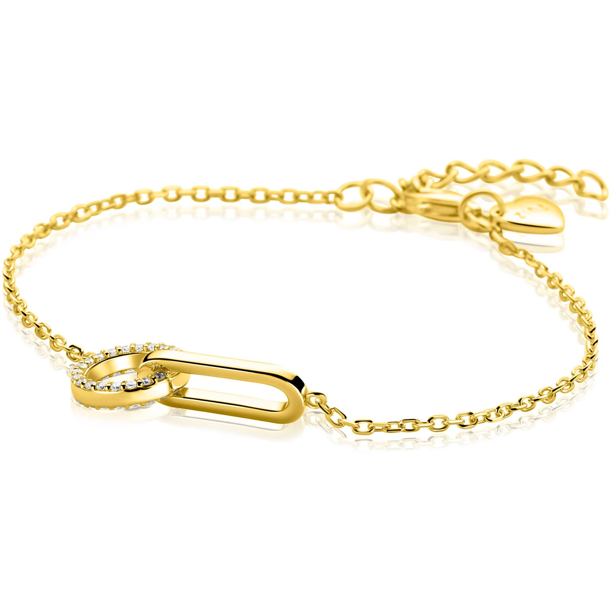ZINZI Verguld Zilveren Armband 17-20 cm - ZIA2809
