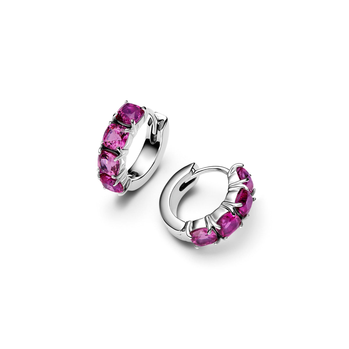 Pandora Roze oorbellen zilver 293851C02