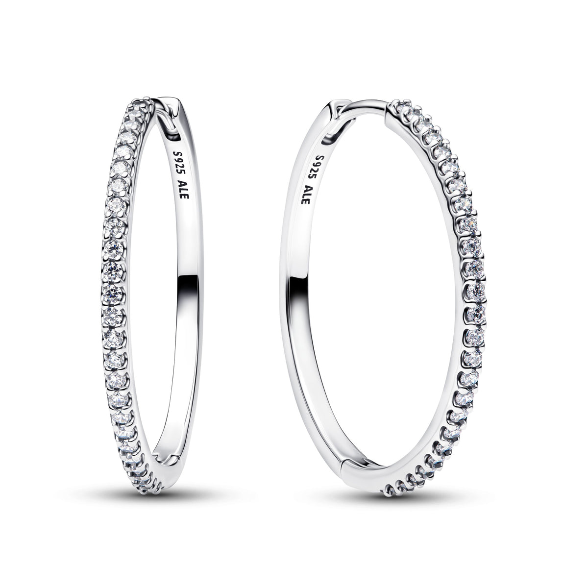 Pandora Sprankelende Oorringen zilver