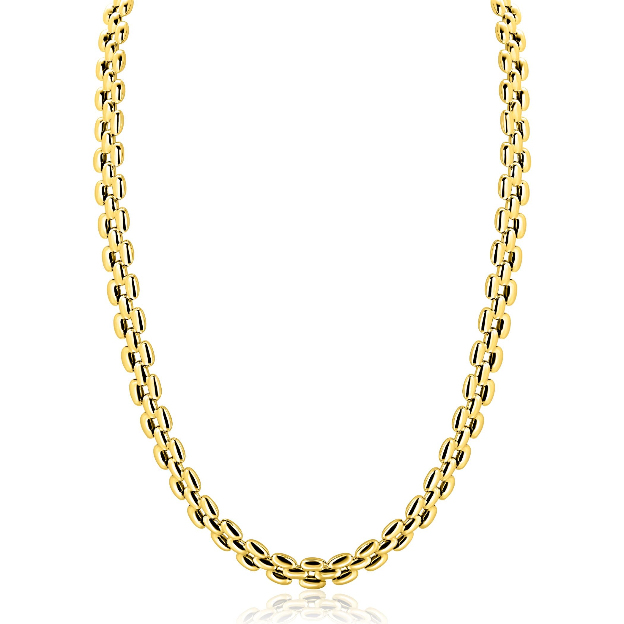 ZINZI Verguld Zilveren Ketting 43 cm - ZIC2764G