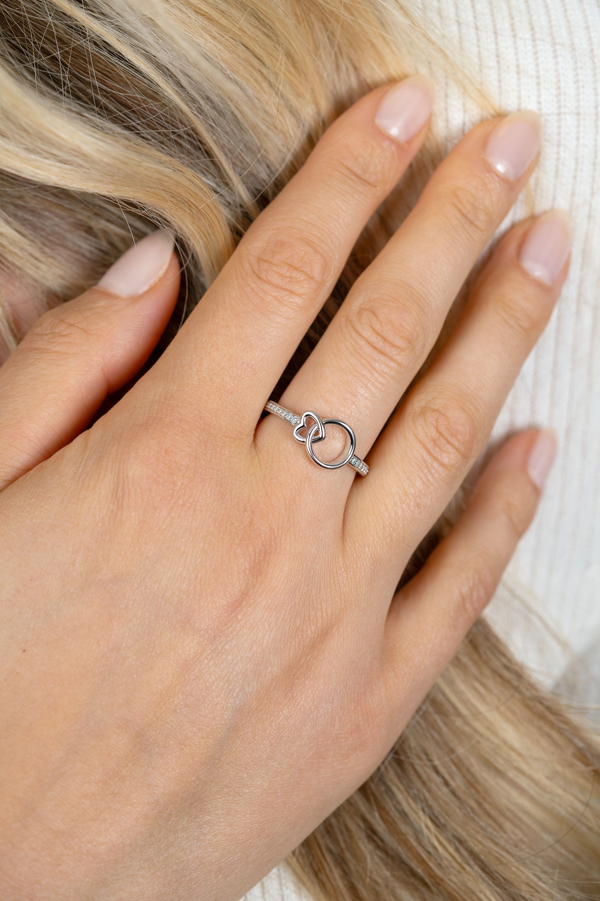 ZINZI Zilveren Ring met Hart ZIR2811