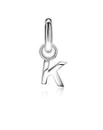 Zinzi zilveren letter oorbedel ZICH2144 letter K