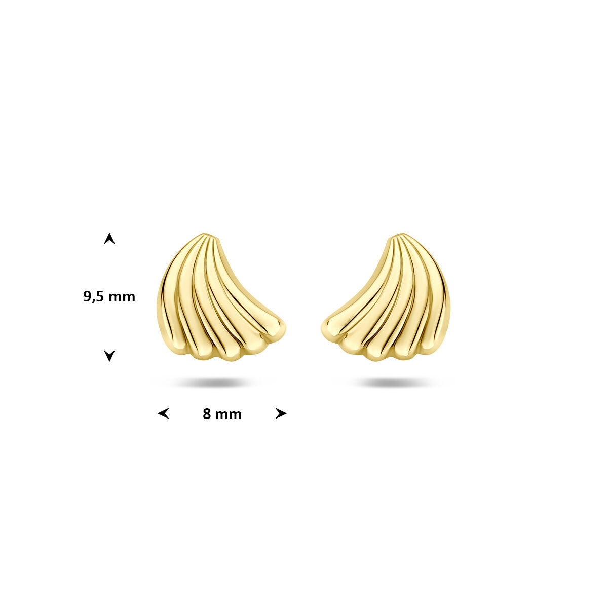 Oorknoppen 9K geelgoud 9,5 mm