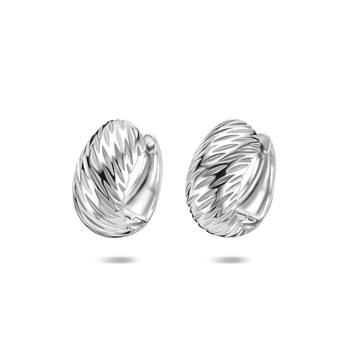 Oorbellen zilver gerhodineerd 14,5 mm