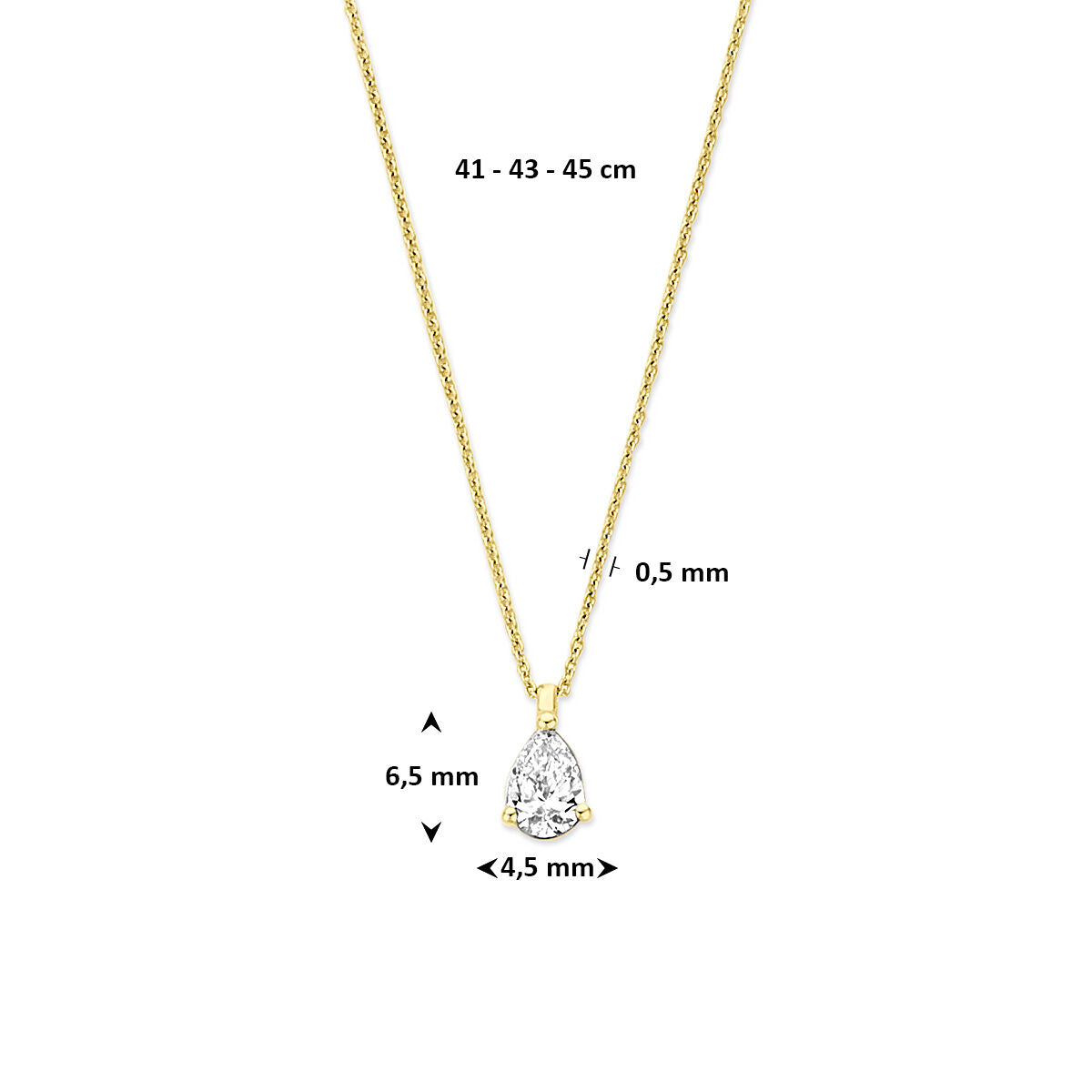 Fantasy Collection 14K Geelgouden Diamanten Ketting 4035867