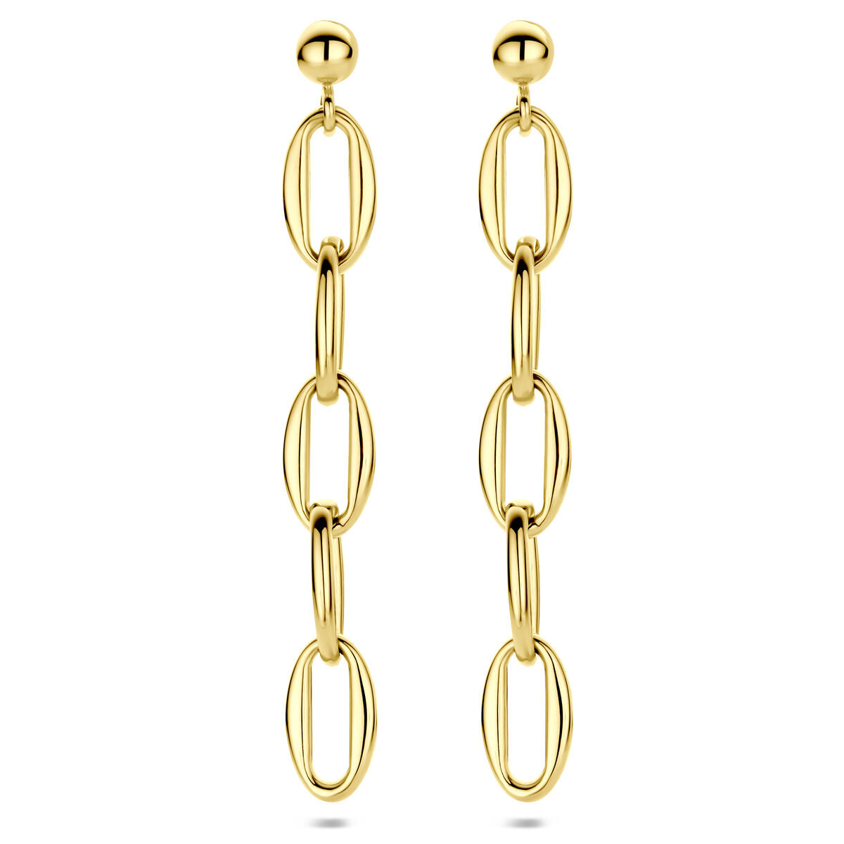 14K geelgouden oorhangers schakel 49 mm - 4034460 - PansiteNederland.nl