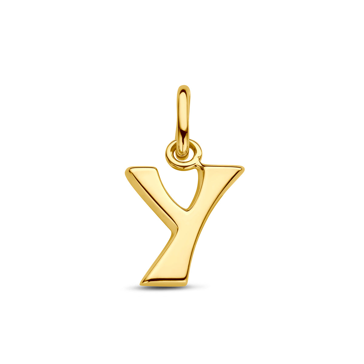 Hanger letter Y 12 mm 14K geelgoud #Letter_Y