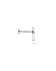 Zilveren gerhodineerde flat back piercing kruis 7,5 mm - 1342181