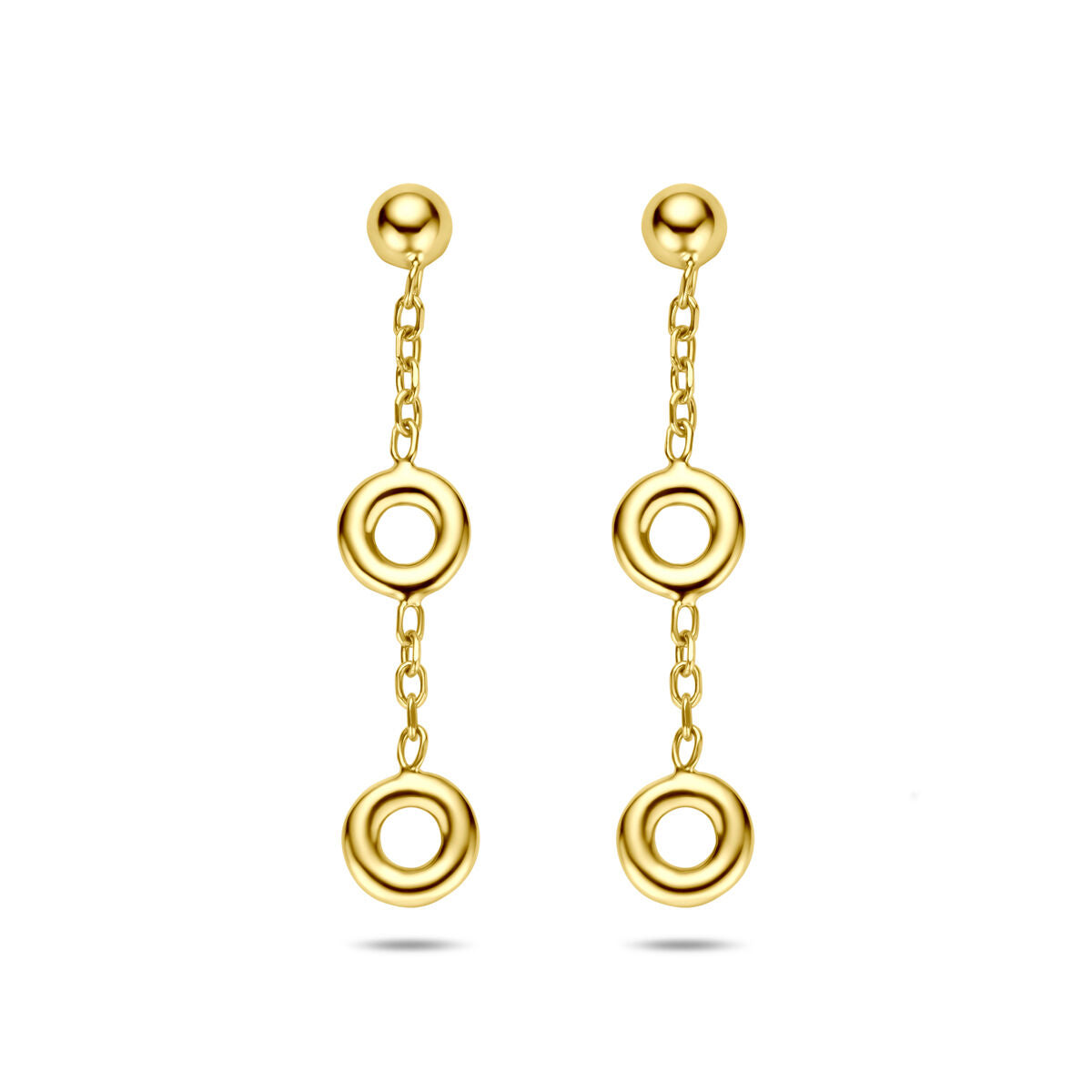 14K geelgouden oorhangers 32 mm - 4034461 - PansiteNederland.nl