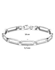 Zilveren Armband Poli/Mat 1341708 – Gerhodineerd 925 Zilver 5,7 mm 19 cm