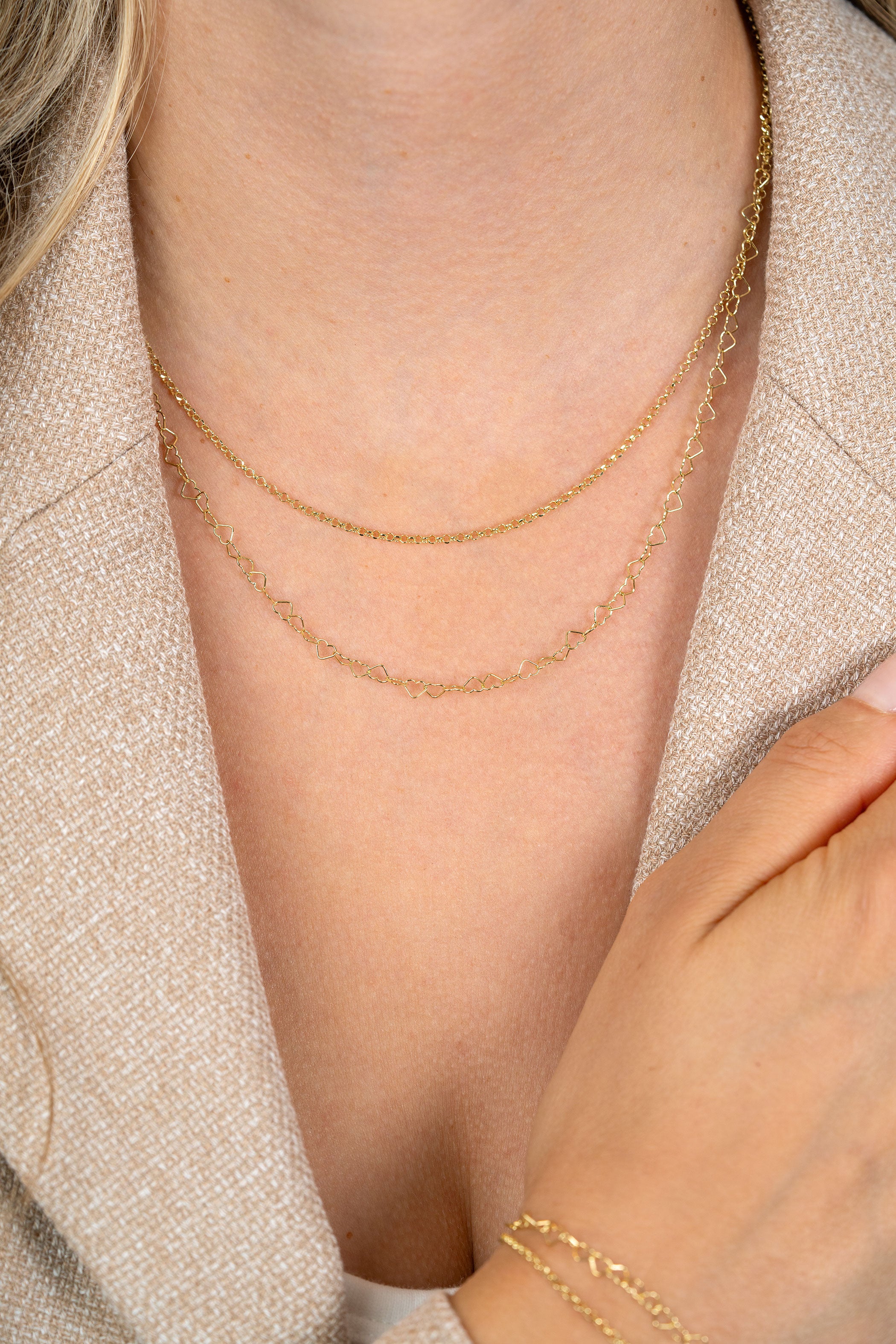 ZINZI Verguld Zilveren Schakelketting ZIC2775G