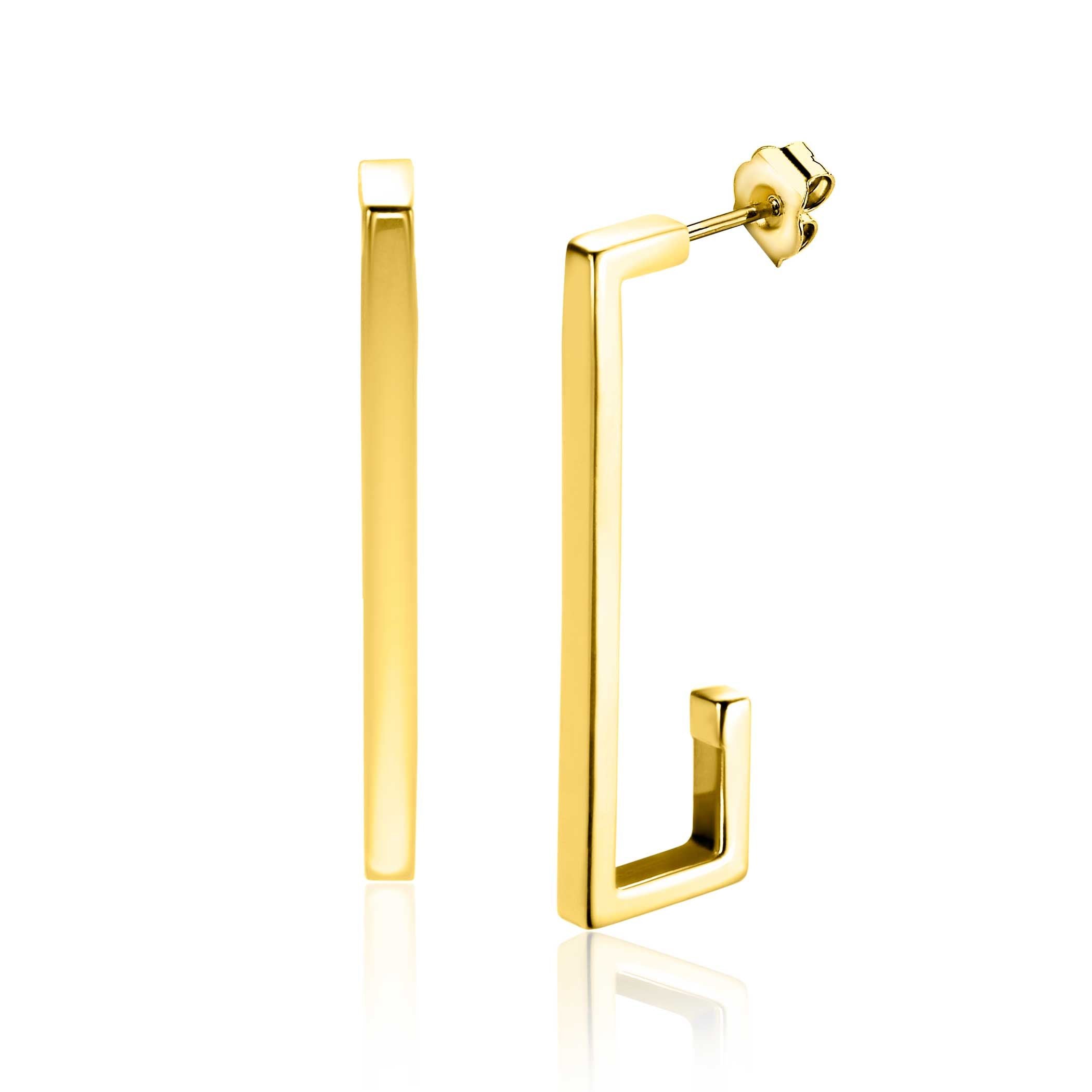 ZINZI 14K Gouden Oorknoppen ZGO483 zilver oorbellen