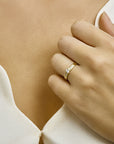9K Gouden Geel Kleurig Ring met Zirkonia - 8000244 - PansiteNederland.nl
