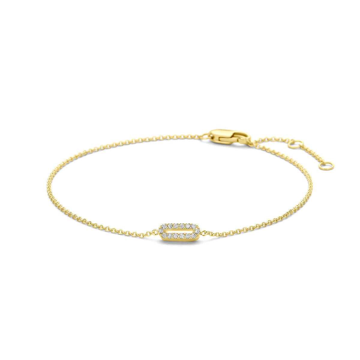 Fantasy Collection Armband diamant 0.05ct h si 15,5 - 17 - 18 cm 14K geelgoud