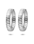 Zilveren gerhodineerde klapoorringen 40 mm - 1341308