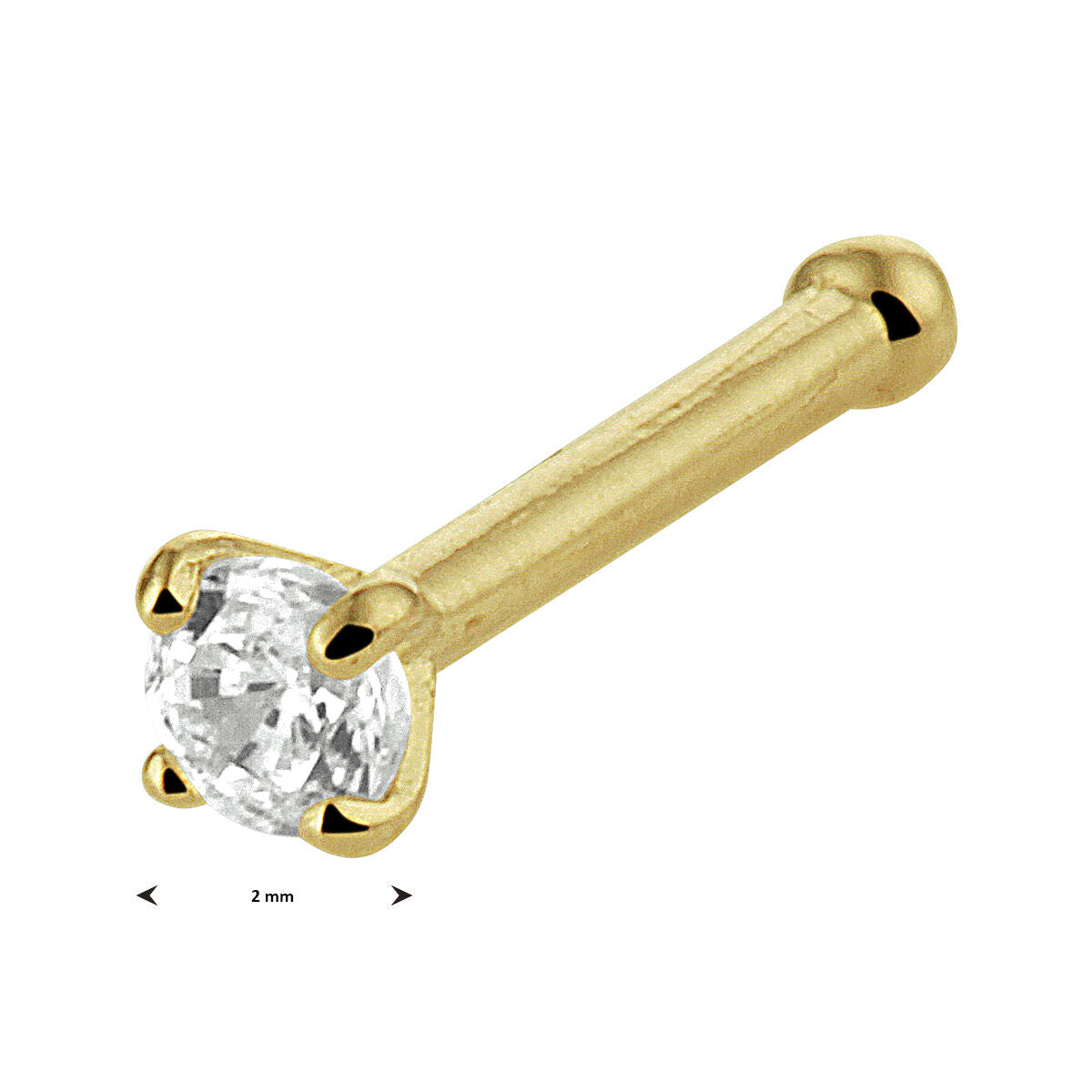 Fantasy Collection 14K Geelgouden Piercing met Zirkonia 4023137