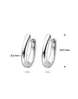Zilveren gerhodineerde klapoorringen 14,5 mm - 1342107