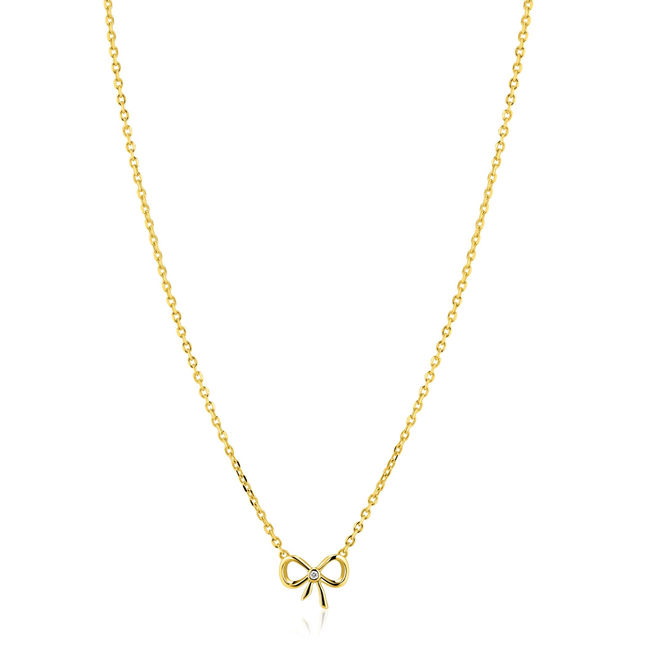 ZINZI Verguld Zilveren Ketting 42-45cm - ZIC2724Y