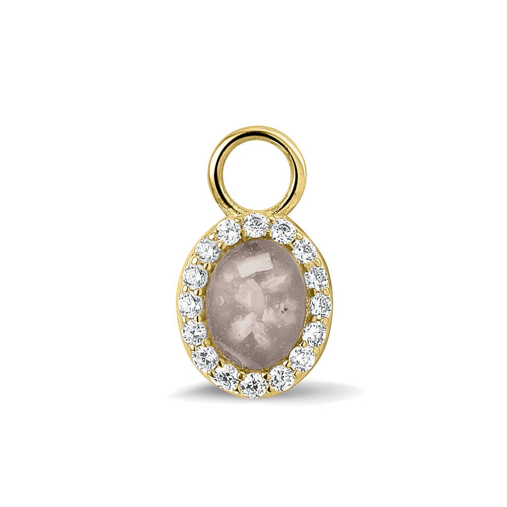 See You Gouden ovale oorhangers met steen – 312 – afbeelding 3