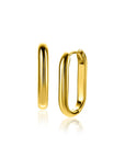 Zinzi gold plated zilveren oorringen in ovale vorm met ronde buis 3mm breed 20mm – ZIO2605G - PansiteNederland.nl