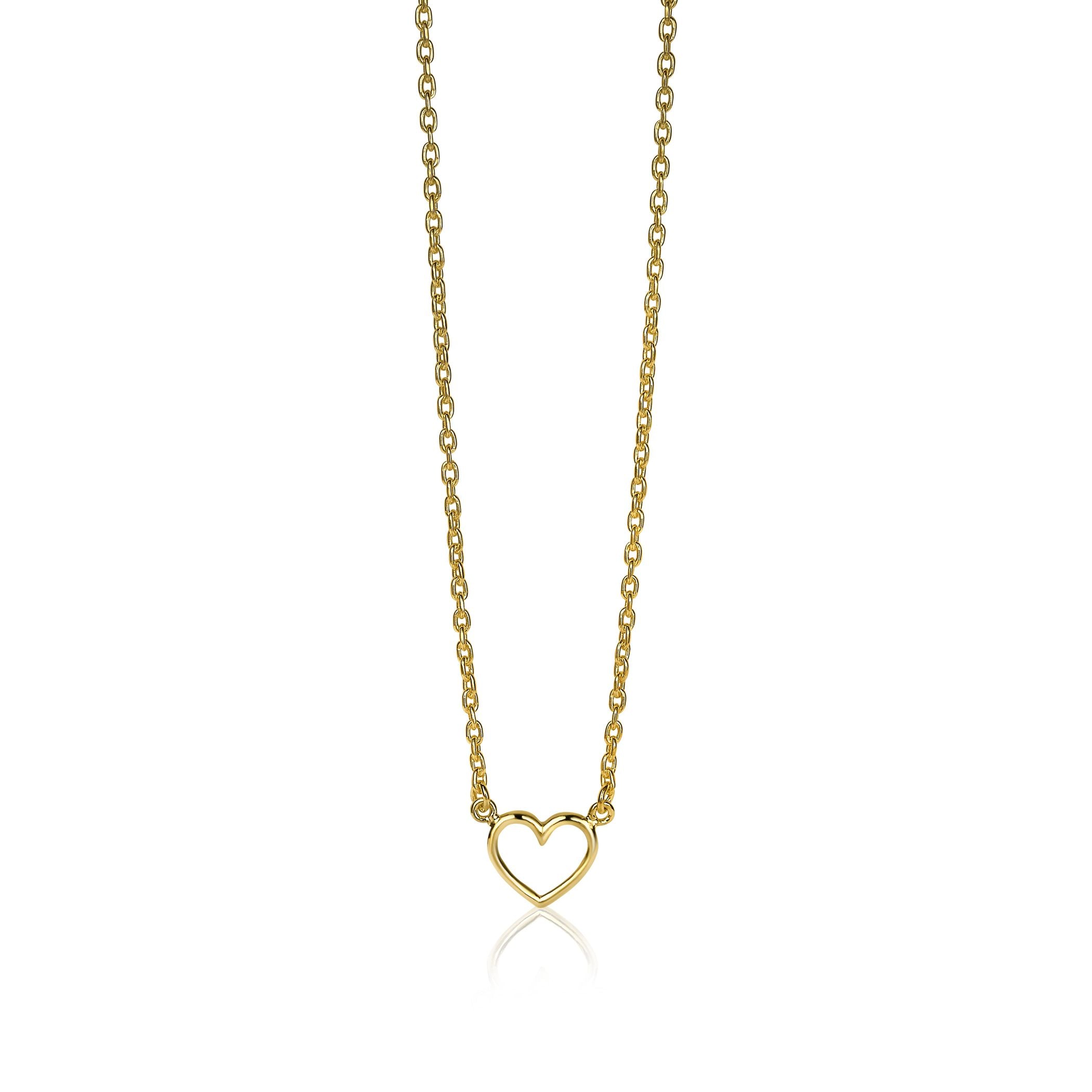 ZINZI Verguld Zilveren Ketting 40-43 cm - ZIC1420G
