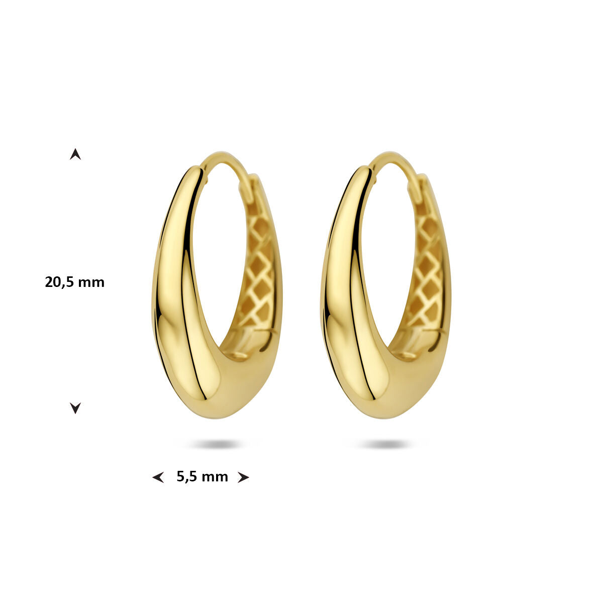 Fantasy Collection Oorbellen 20,5 mm 14K geelgoud