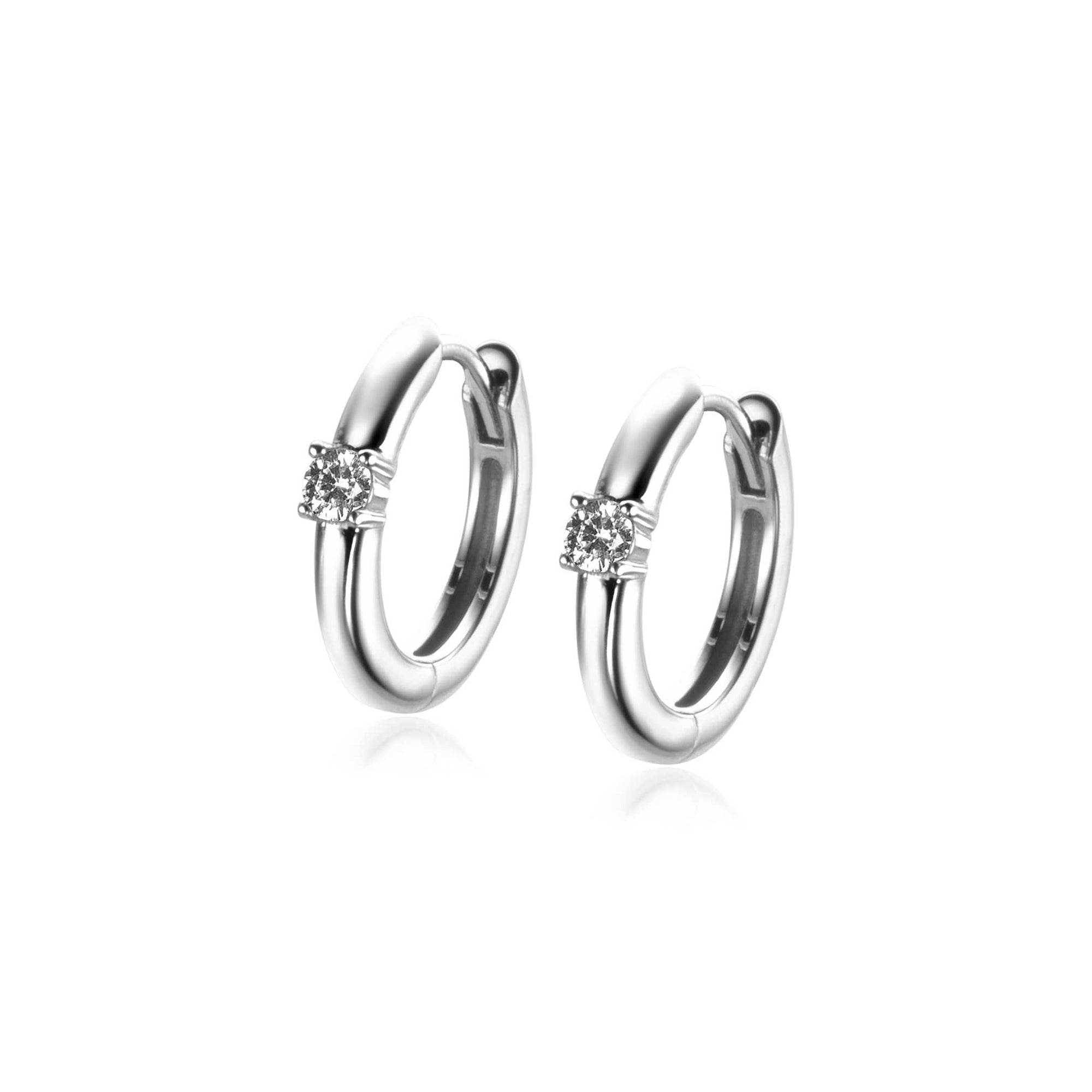 Zinzi oorringen APRIL zilver met geboortesteen diamant wit zirkonia 13mm ZICRZ-APR - PansiteNederland.nl