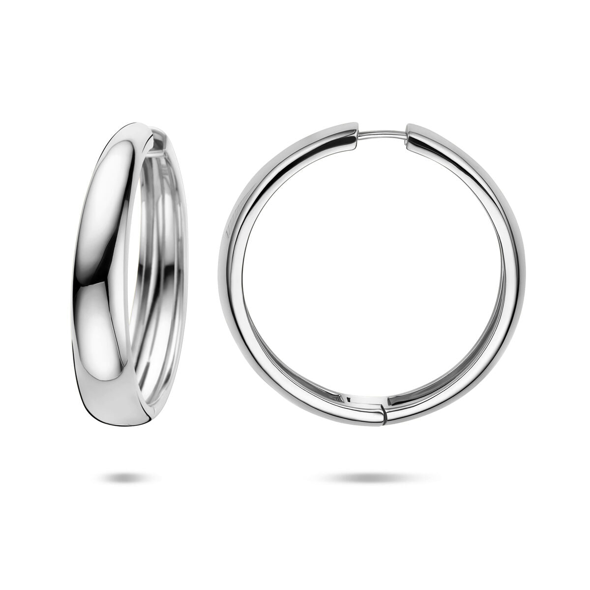 Zilveren gerhodineerde oorhangers 17,5 mm - 1341223