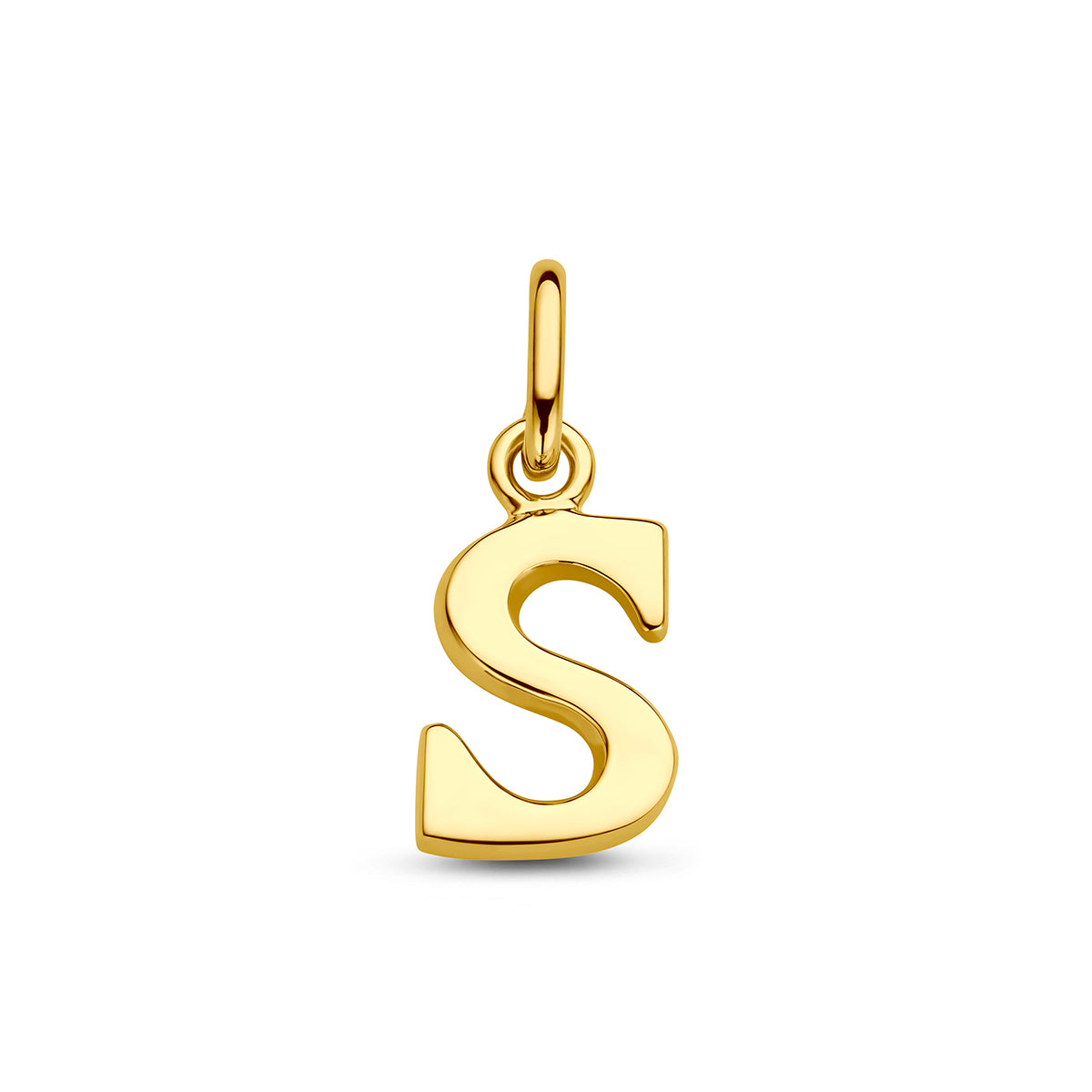 Hanger letter S 12,5 mm 14K geelgoud #Letter_S