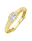 14K Geelgouden Ring Zirkonia 4033493