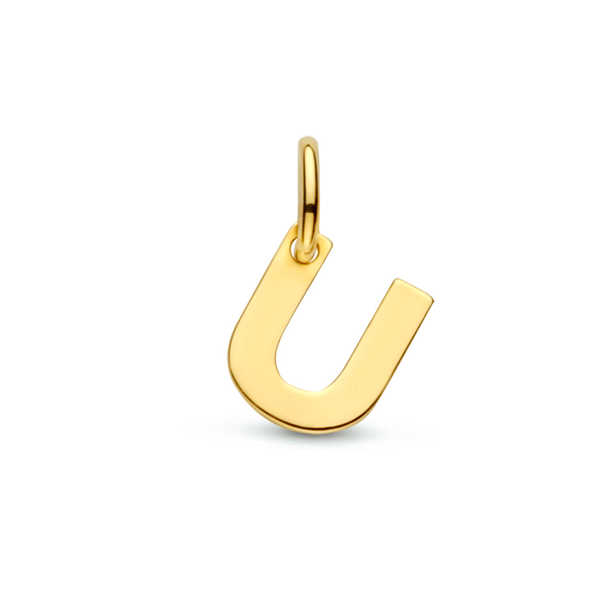 Hanger letter U 9K geelgoud #Letter_U