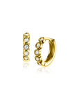 Zinzi Gold 14 krt gouden oorringen met ronde zettingen bezet met witte zirkonia's, luxe klapsluiting 13mm x 2,7mm buis ZGO507