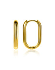 Zinzi gold plated zilveren oorringen in ovale vorm met ronde buis 3mm breed 20mm – ZIO2605G - PansiteNederland.nl