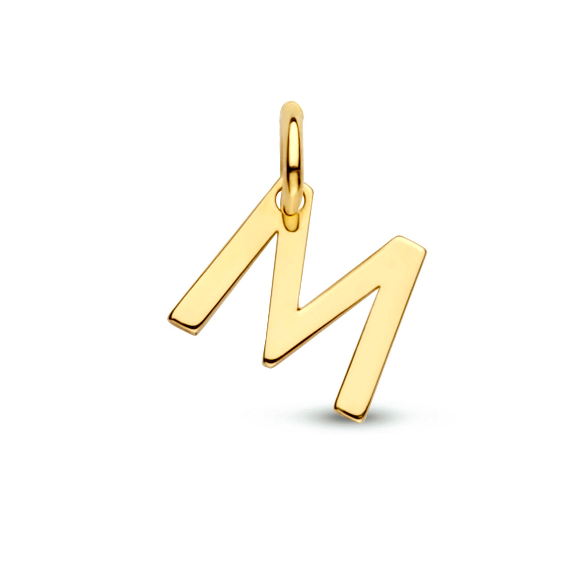 Hanger letter M 9K geelgoud #Letter_M