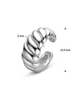 Zilveren gerhodineerde ear cuff 13,5 mm - 1342134