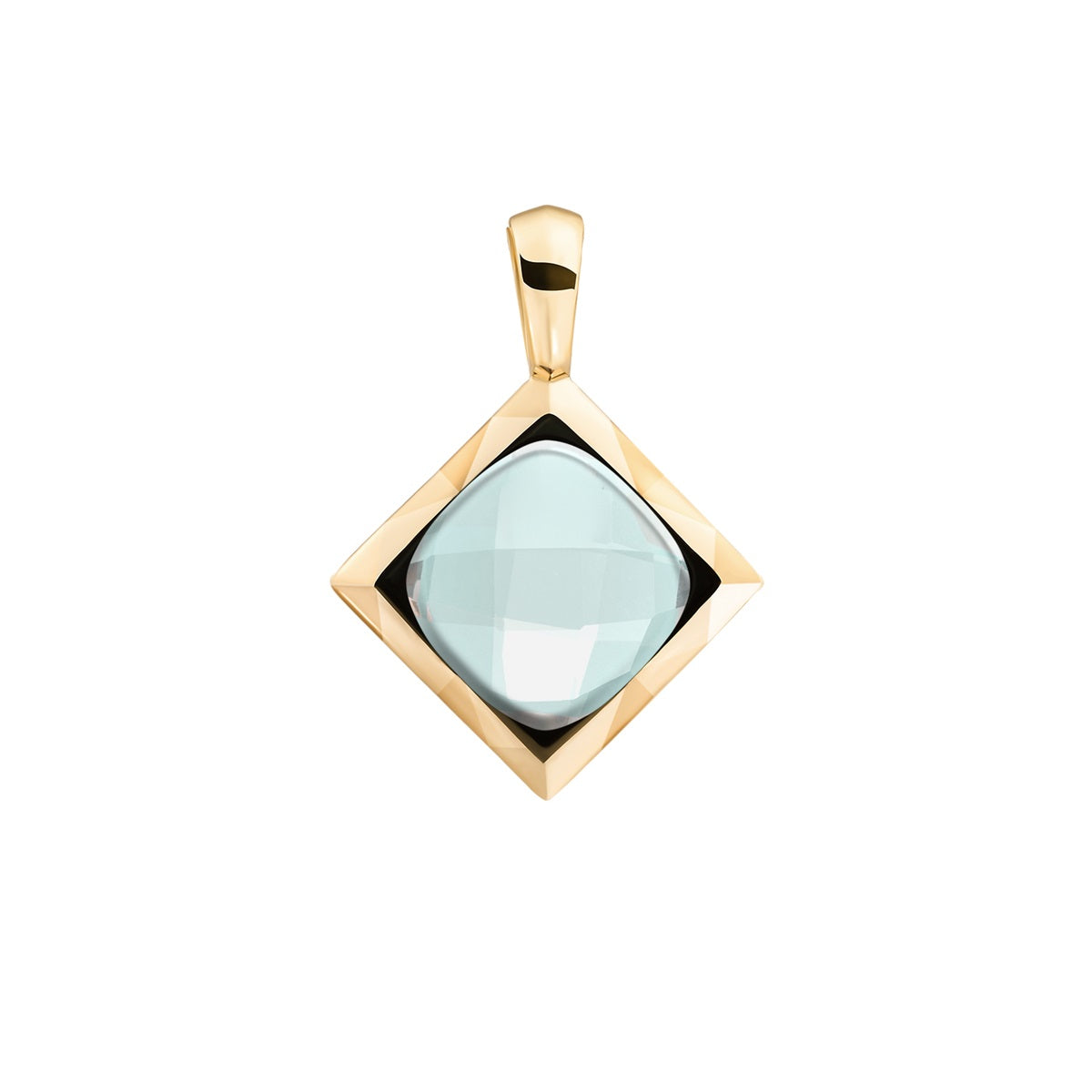 Sparkling Jewels Hanger | Opalite Cushion Cut Amulet - Gold SPG32-G14 - PansiteNederland.nl