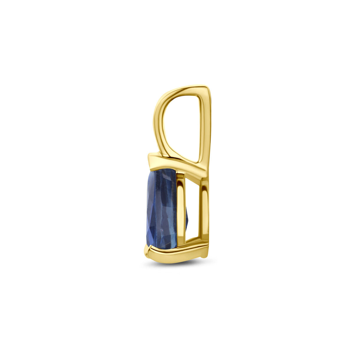 Hanger saffier 14K geelgoud 10,5 mm