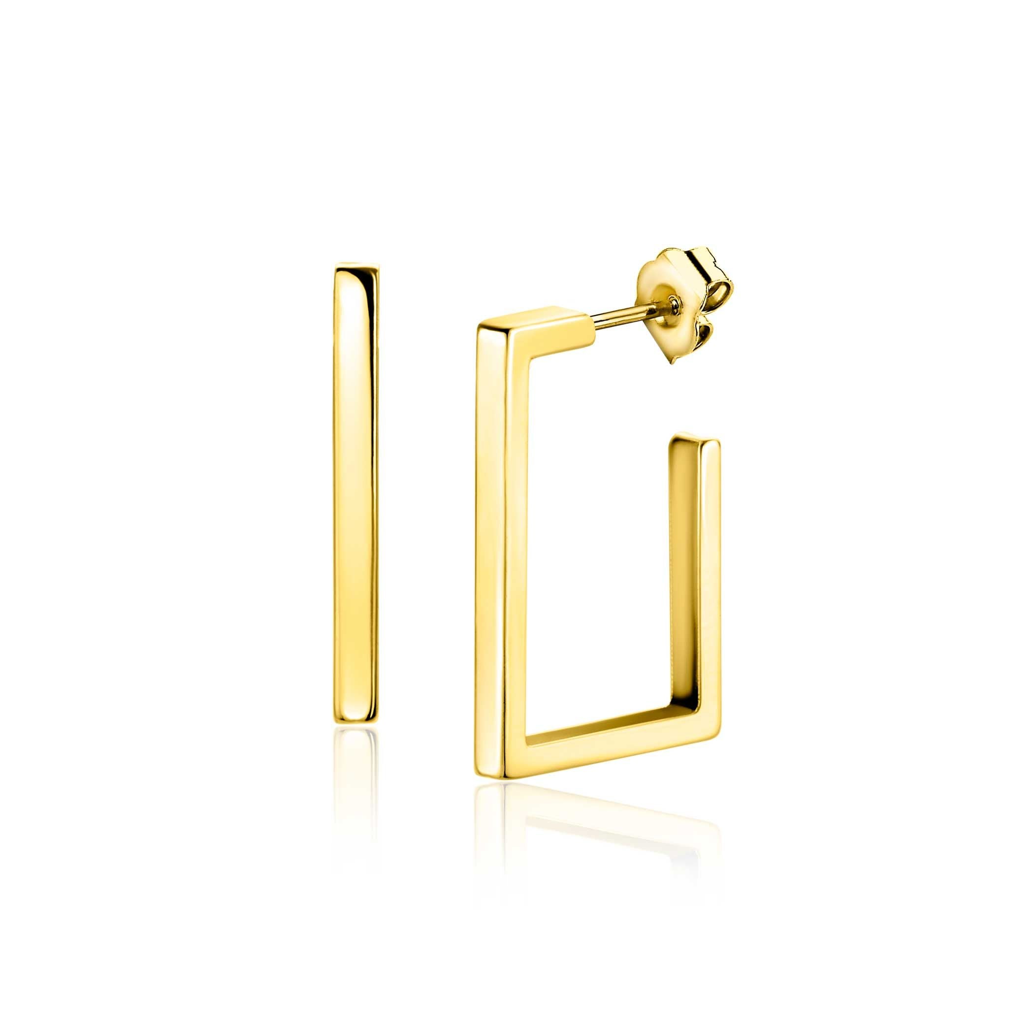 ZINZI 14K Gouden Oorknoppen ZGO482 zilver oorbellen