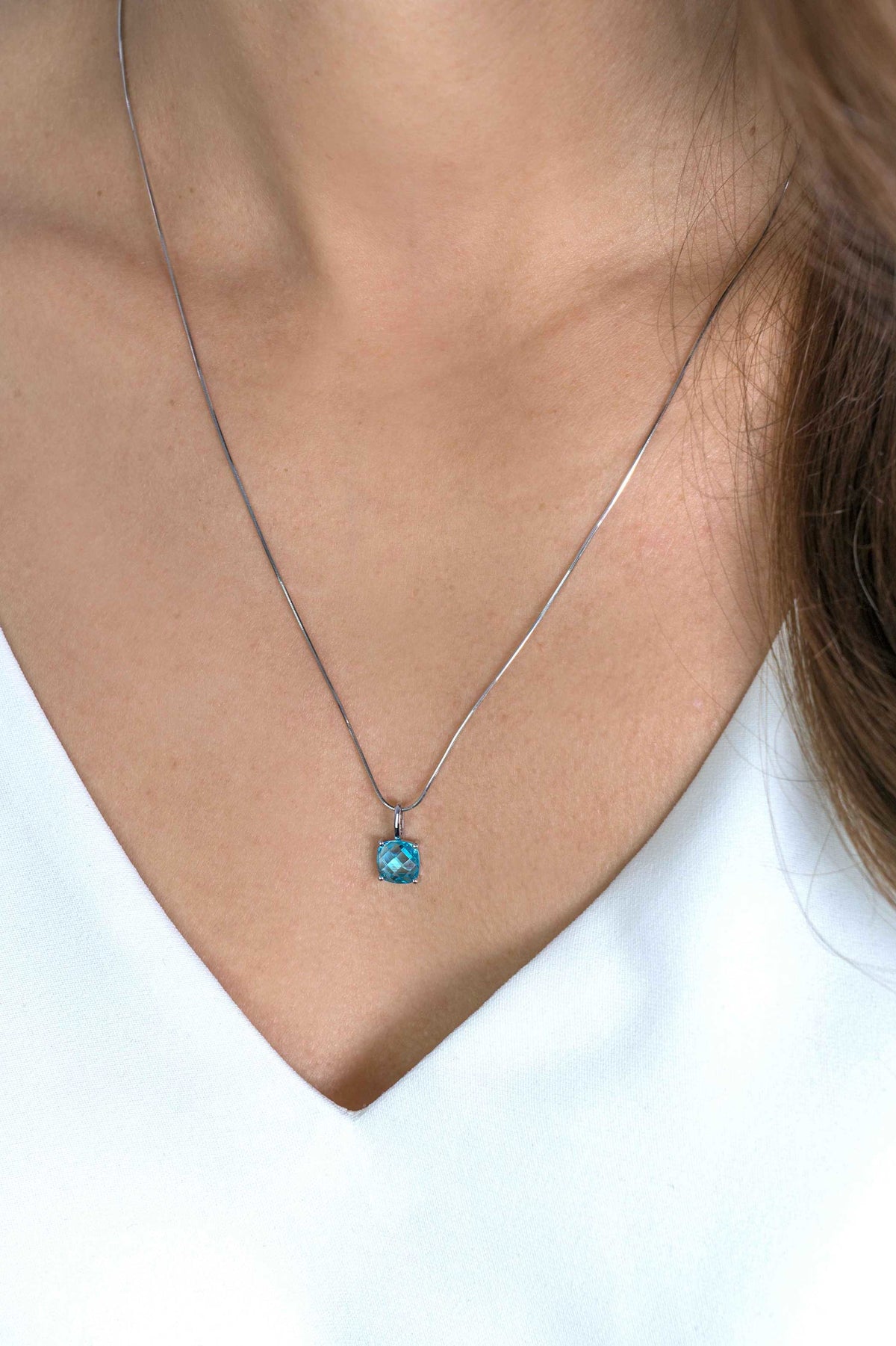 ZINZI Zilveren Hanger met Blauwe Zirkonia ZIH2073T