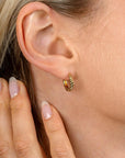 Zinzi 14mm zilveren oorringen met kleine druppels en luxe klapsluiting ZIO2688 - PansiteNederland.nl