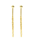ZINZI gold plated zilveren multi-look oorstekers met bungelende paperclip schakels 65mm ZIO2709G - PansiteNederland.nl
