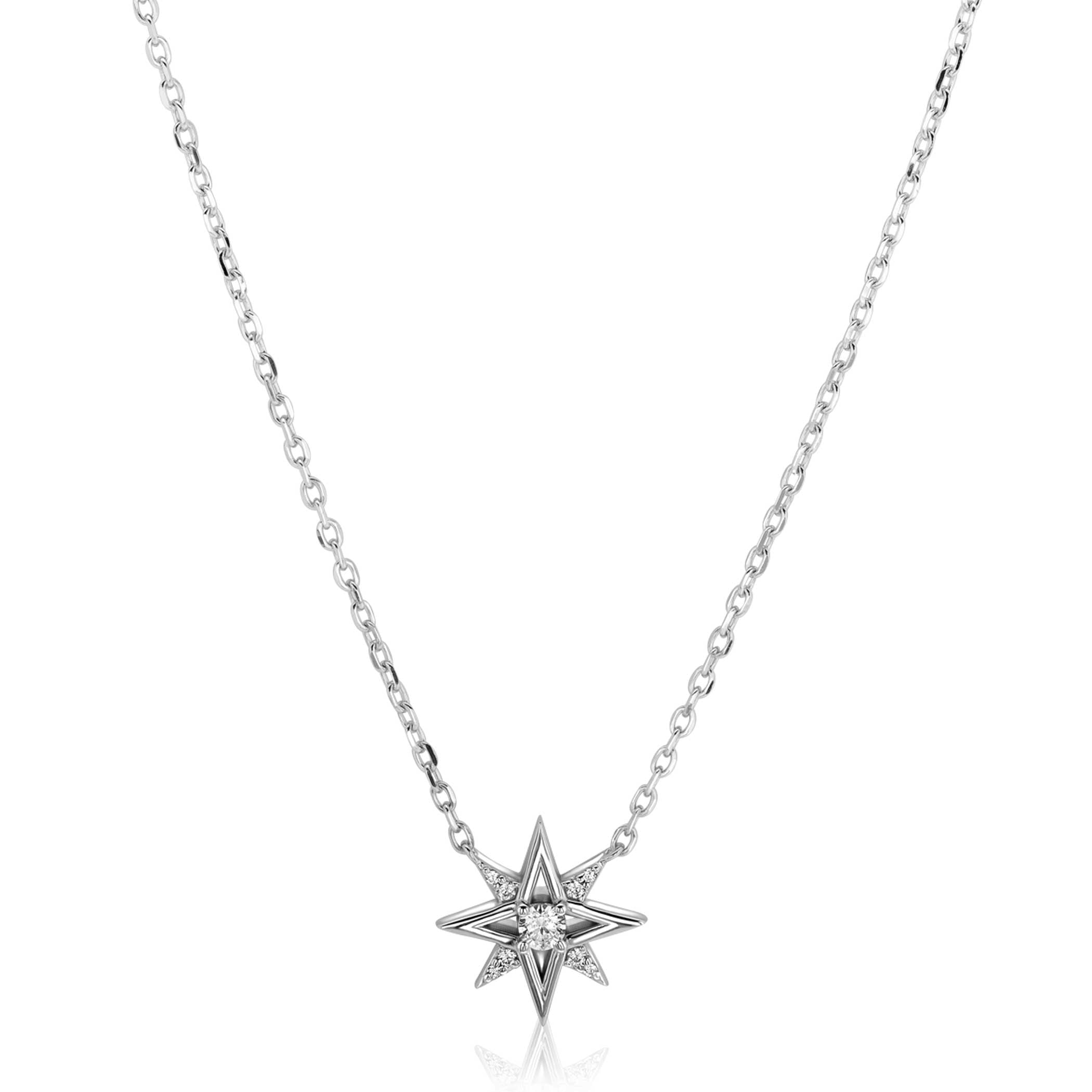 ZINZI Zilveren Ketting met Witte Zirkonia ZIC2838