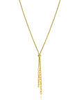 ZINZI Gold Plated Zilveren Venetiaanse Ketting met Druppel Hanger en Zirkonia 45-48cm ZIC2710G