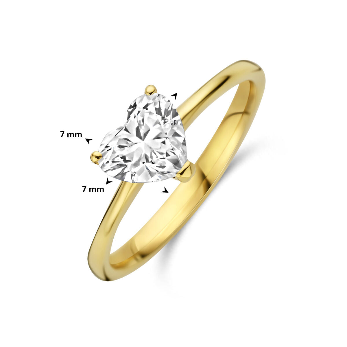 Fantasy Collection Ring hartje lab grown diamant 1.00ct f vs 14K geelgoud