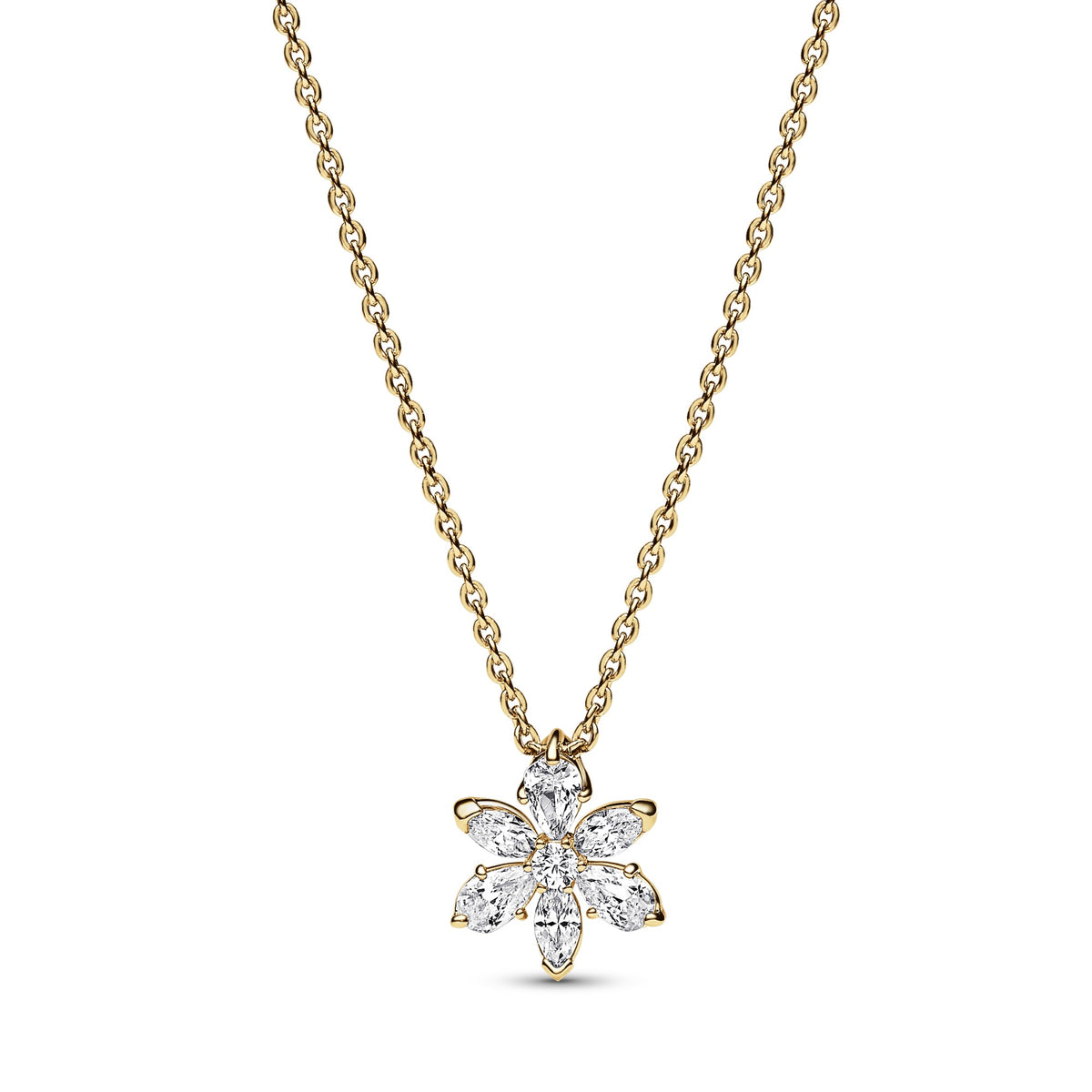 Pandora Sprankelende Herbarium Cluster Ketting met Hanger goudverguld