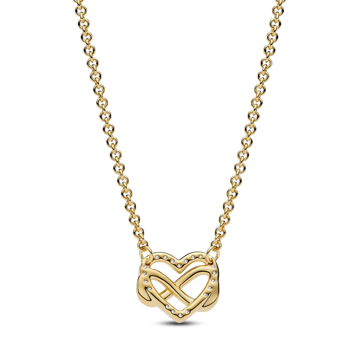 Pandora Sprankelende Oneindigheid Hart Halsketting goudverguld 362666C01
