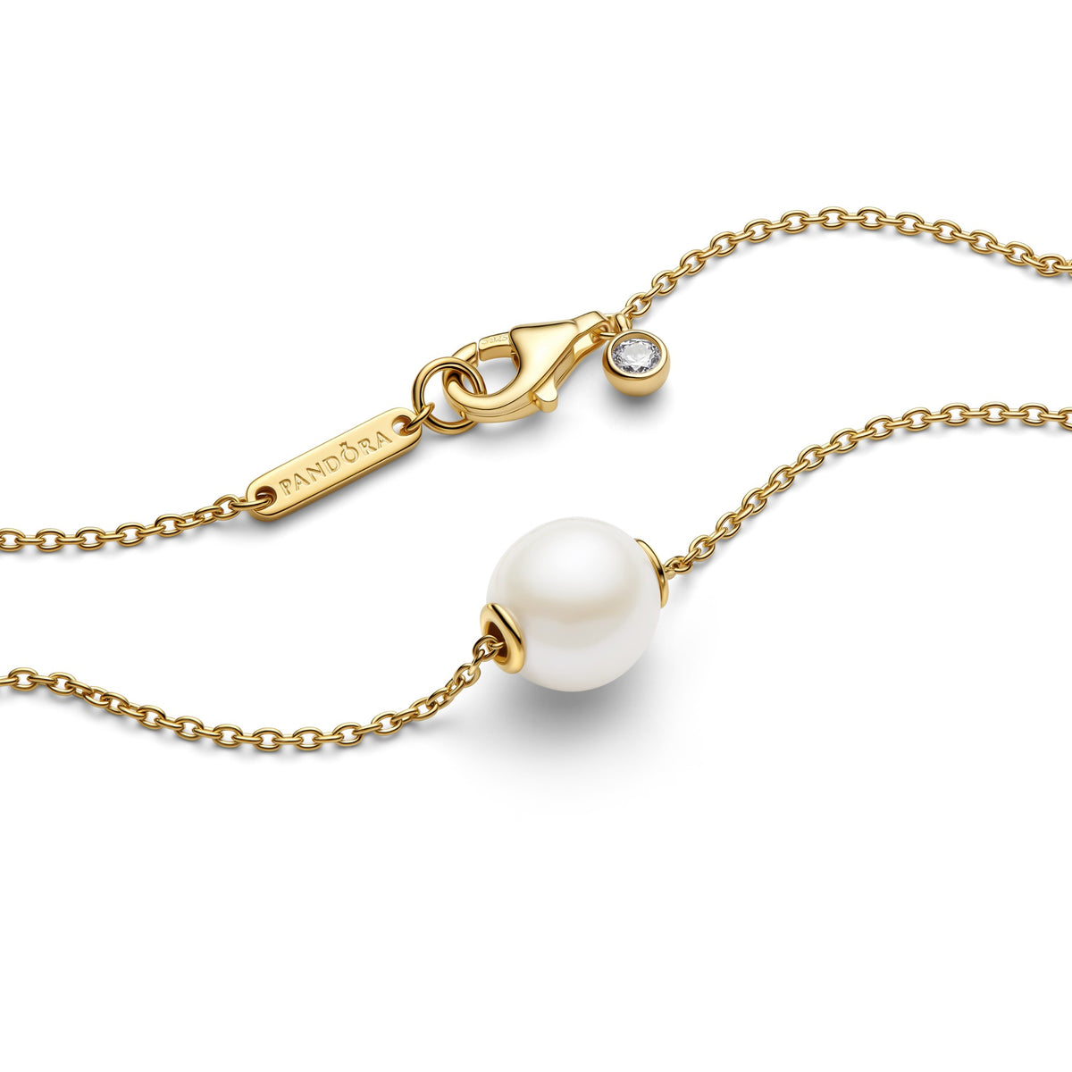 Pandora Collier met Behandelde Gecultiveerde Zoetwaterparel goudverguld 363167C01