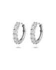 Zilveren gerhodineerde klapoorringen zirkonia 14,5 mm - 1341717